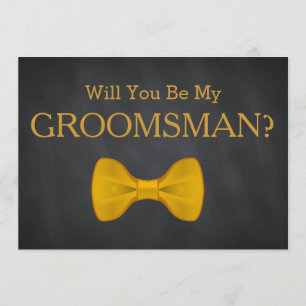 Invitación El tablero negro será mi Groomsman
