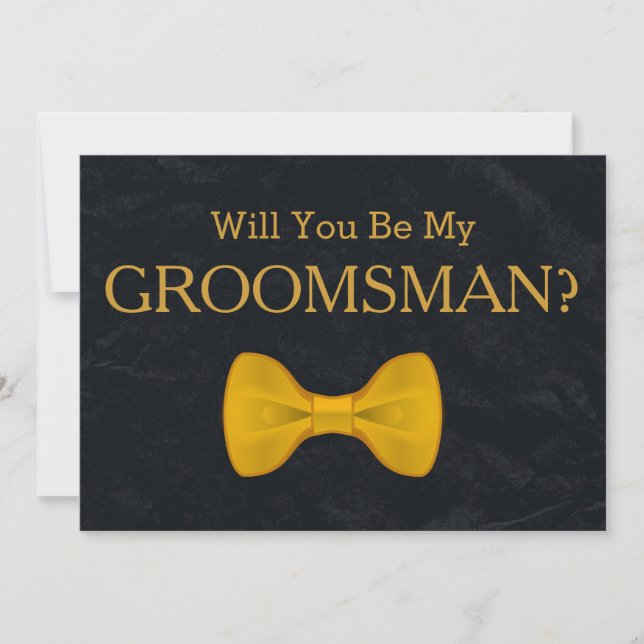 Invitación El tablero negro será mi Groomsman (Anverso)