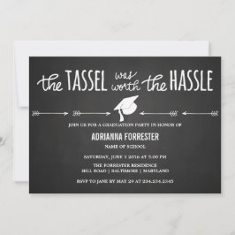 Invitación El Tassel Valía La Cuta De Los Chalkboard