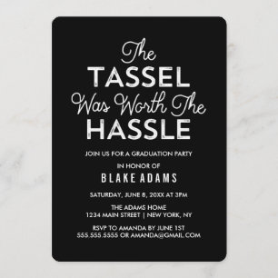 Invitación El Tassel Valía La Graduación De La Dificultad