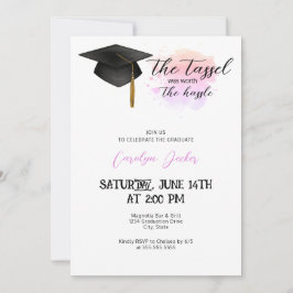 Invitación El Tassel Valía La Graduación De La Dificultad