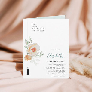 Invitación El Tassel valía la pena graduación de la foto de u