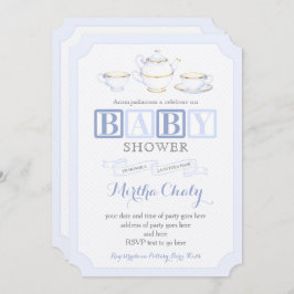 Invitación El té de Baby Shower en España invita a los niños 