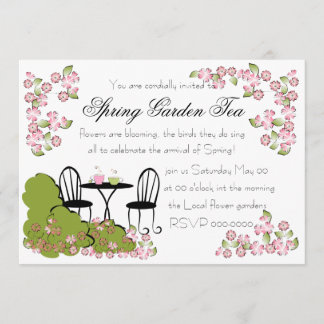 Invitación El té en el jardín