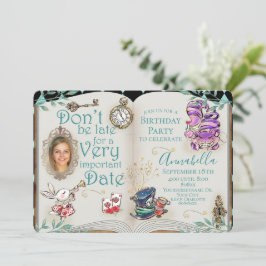 Invitación El tema del cuento de hadas: Alice in Wonderland P