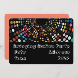 Invitación El tema del fiesta retro de los años 60