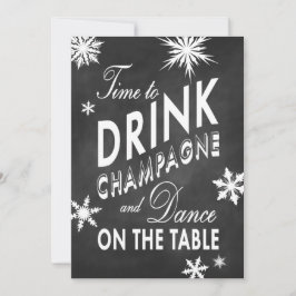 Invitación El tiempo de la pizarra para beber el día de
