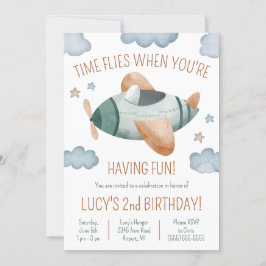 Invitación El tiempo vuela cuando estás teniendo un avión div