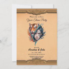 Invitación El tigre y la mujer, fuerza y gracia.
