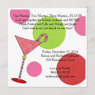 Invitación El tintineo verde rosado de muy buen gusto mezcla