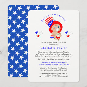 Invitación El Tío Patriótico Sam American Drive De Baby Showe