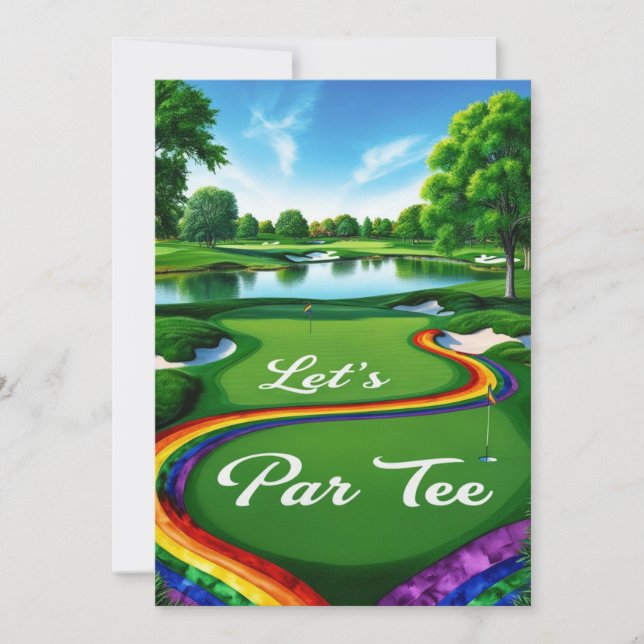 Invitación El Torneo del Campo de Golf Orgullo para Golfer (Anverso)