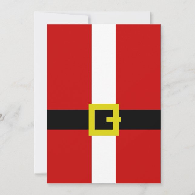 Invitación El traje de Santa (Anverso)