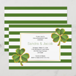 Invitación El trébol verde, la fiesta de compromiso boda a ra