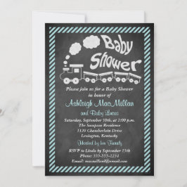 Invitación El tren de Baby Shower de la pizarra invita - al