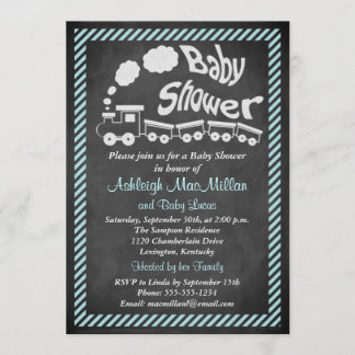 Invitación El tren de Baby Shower de la pizarra invita - al