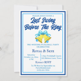 Invitación El último giro antes del Boda de baloncesto azul