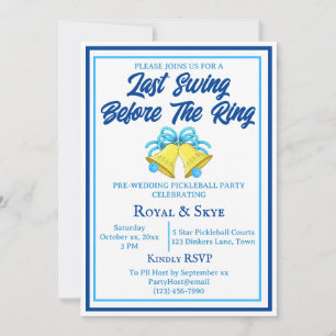Invitación El último giro antes del Boda de baloncesto azul