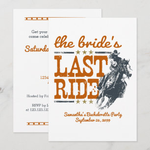Invitación El último viaje de la novia Naranja quemada