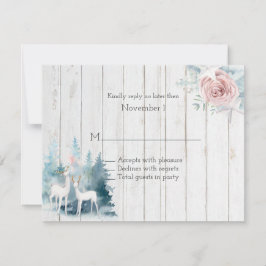 Invitación El venado de invierno y el follaje en Boda de made