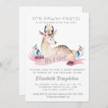 El venado fawntastic es un Baby Shower Chica