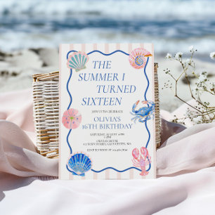 Invitación El verano que cumplí dieciséis Cumpleaños 16