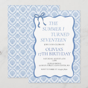 Invitación El verano que cumplí diecisiete cumpleaños 17