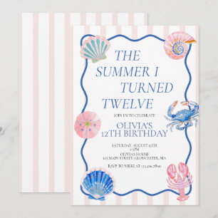 Invitación El verano que cumplí doce 12 cumpleaños