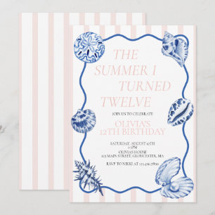Invitación El verano que cumplí doce años cumpleaños 12