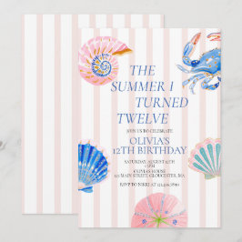 Invitación El verano que cumplí doce años cumpleaños 12