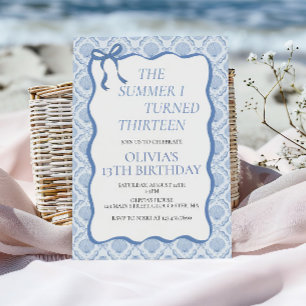 Invitación El verano que cumplí trece años cumpleaños 13