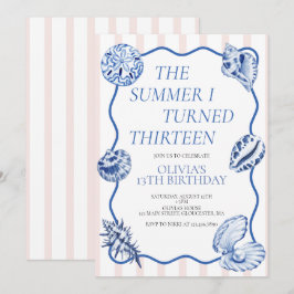 Invitación El verano que cumplí trece cumpleaños 13