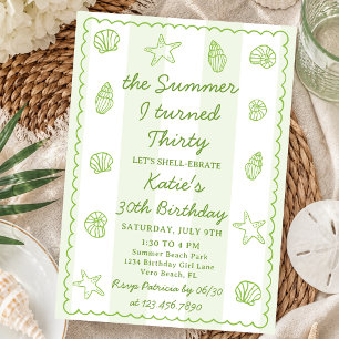 Invitación El verano que cumplí treinta Cumpleaños 30 de Sage