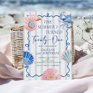 Invitación El verano que cumplí veintiuno Cumpleaños