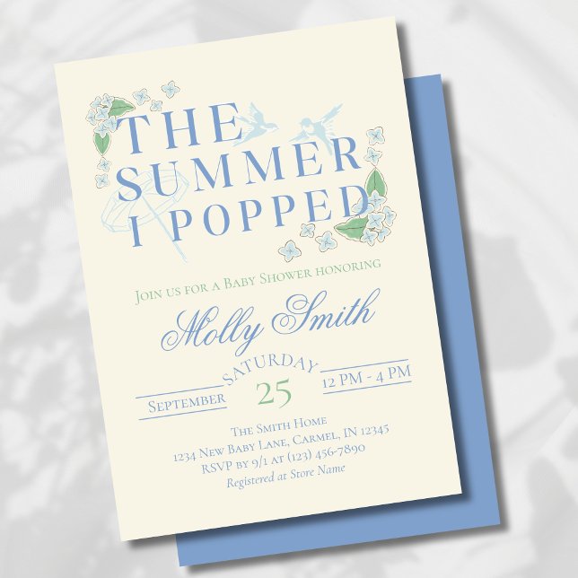 Invitación El verano que tomé Baby Shower (Capture the magic of your baby shower with this The Summer I Popped Invitation!)