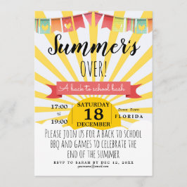 Invitación el verano vuelve a la escuela fiesta invitar a pos