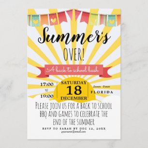 Invitación el verano vuelve a la escuela fiesta invitar a pos