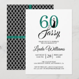 Invitación El verde esmeralda 60 y elegante | 60.ª fiesta de 