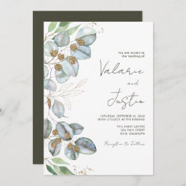 Invitación El verde eucalipto Boda de sabios todo en uno