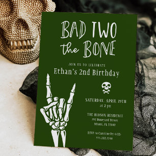 Invitación El verde oscuro, malo dos, el Fiesta del segundo c