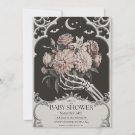 Invitación El viejo cráneo gótico espantó la Baby Shower de H