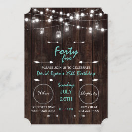 Invitación El viejo granero Mason Jars enciende cualquier fie