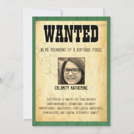 Invitación El Viejo Oeste busca mujeres Posters 🤠 50 años