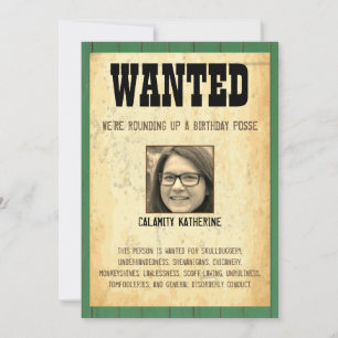Invitación El Viejo Oeste busca mujeres Posters 🤠 50 años