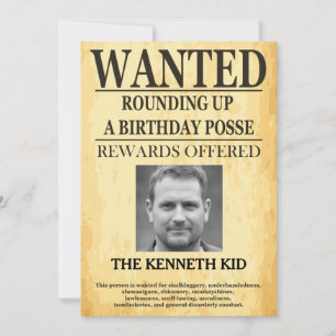 Invitación El viejo oeste quiere Poster 🤠 50 años