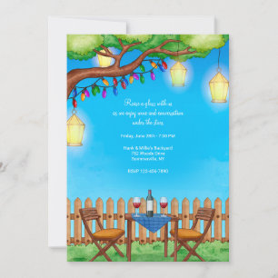 Invitación El vino bajo las estrellas
