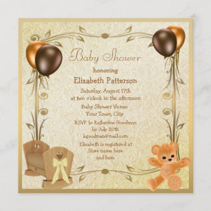 Invitación El vintage elegante Baby Shower del pesebre y del
