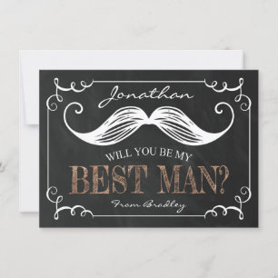Invitación El Vintage será mi mejor hombre Groomsmen