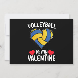 Invitación El voleibol es mi deporte de San Valentín