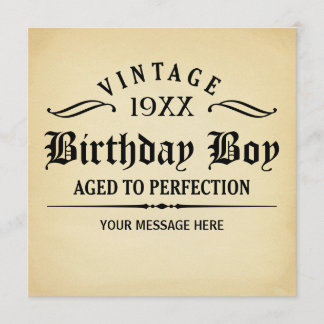 Invitación El whisky del vintage envejecido al cumpleaños de